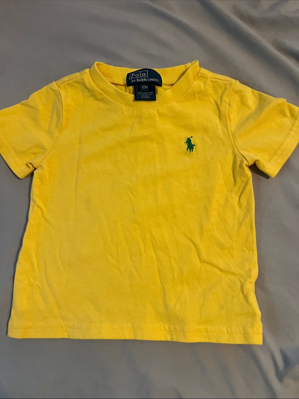 Polo by Ralph Lauren Yellow Tee with Green Pony Logo